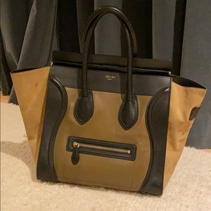 Celine Colorblock Luggage Tote